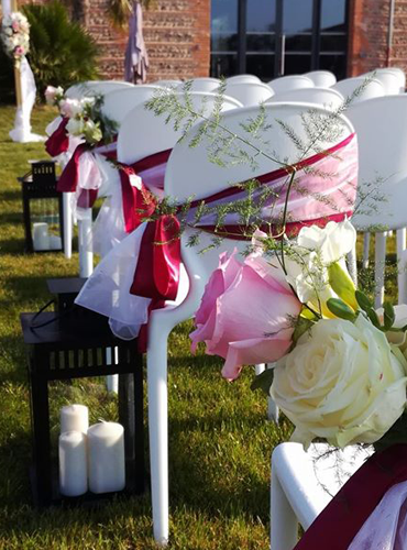 Décoration de chaises pour une cérémonie de mariage en Haute-Garonne (31)